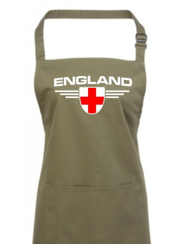Kochschürze, England, Wappen, Land, Länder, olive