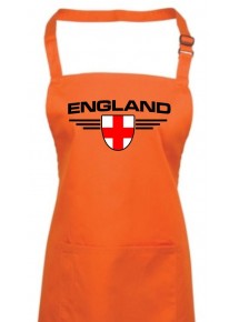 Kochschürze, England, Wappen, Land, Länder, orange