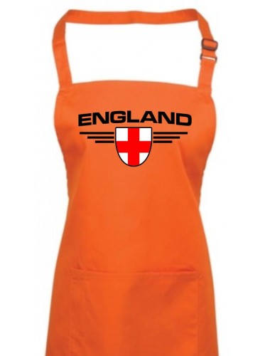 Kochschürze, England, Wappen, Land, Länder, orange
