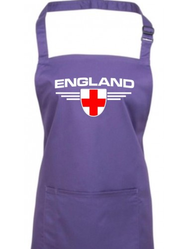 Kochschürze, England, Wappen, Land, Länder, purple
