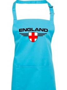 Kochschürze, England, Wappen, Land, Länder, turquoise