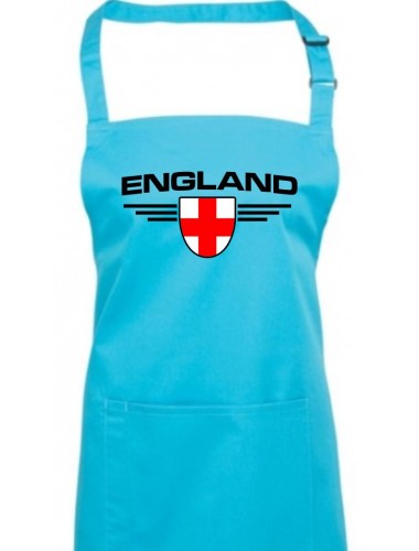Kochschürze, England, Wappen, Land, Länder, turquoise