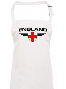 Kochschürze, England, Wappen, Land, Länder, weiss