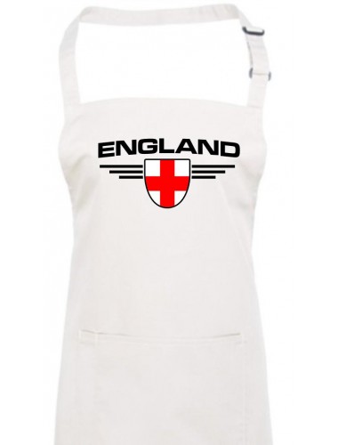 Kochschürze, England, Wappen, Land, Länder, weiss