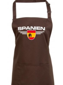 Kochschürze, Spanien, Wappen, Land, Länder, braun