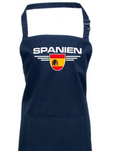 Kochschürze, Spanien, Wappen, Land, Länder, navy