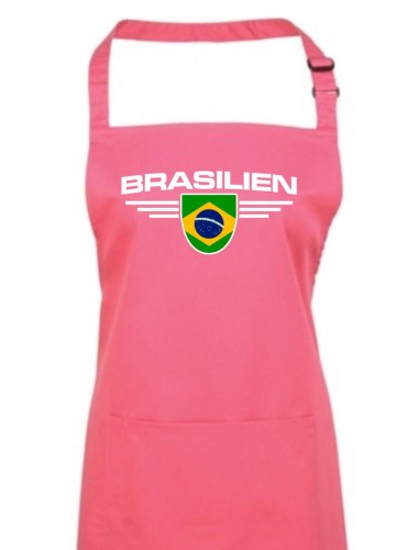 Kochschürze, Brasilien, Wappen, Land, Länder, fuchsia