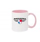 Kaffeepott Panama, Wappen, Land, Länder, rosa