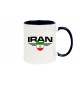 Kaffeepott Iran, Wappen, Land, Länder, blau