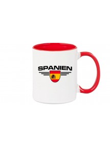 Kaffeepott Spanien, Wappen, Land, Länder, rot