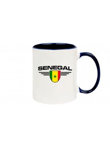 Kaffeepott Senegal, Wappen, Land, Länder, blau