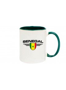 Kaffeepott Senegal, Wappen, Land, Länder, gruen