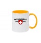 Kaffeepott Schweiz, Wappen, Land, Länder, gelb