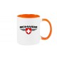 Kaffeepott Schweiz, Wappen, Land, Länder, orange