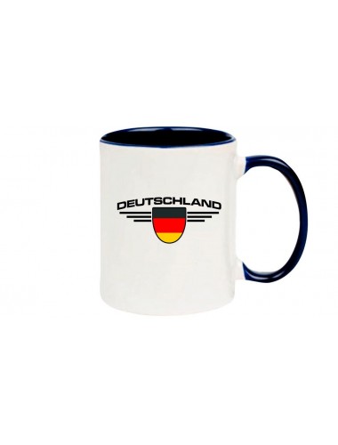 Kaffeepott Deutschland, Wappen, Land, Länder, blau