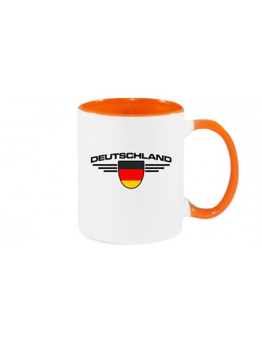 Kaffeepott Deutschland, Wappen, Land, Länder, orange