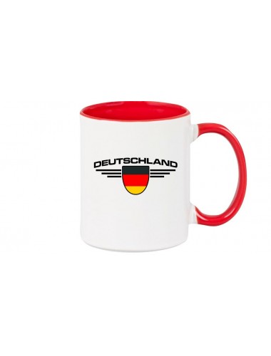 Kaffeepott Deutschland, Wappen, Land, Länder, rot