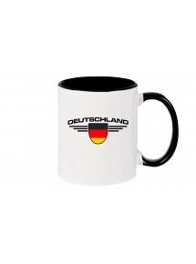 Kaffeepott Deutschland, Wappen, Land, Länder, schwarz