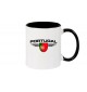 Kaffeepott Portugal, Wappen, Land, Länder, schwarz