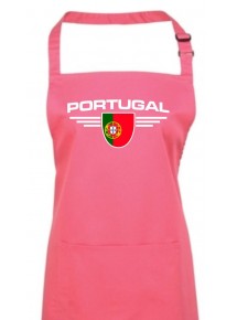 Kochschürze, Portugal, Wappen, Land, Länder, fuchsia