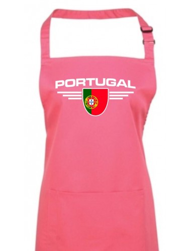 Kochschürze, Portugal, Wappen, Land, Länder, fuchsia