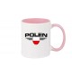 Kaffeepott Polen, Wappen, Land, Länder, rosa