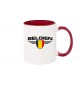 Kaffeepott Belgien, Wappen, Land, Länder, burgundy