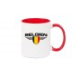 Kaffeepott Belgien, Wappen, Land, Länder, rot