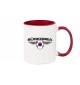 Kaffeepott Südkorea, Wappen, Land, Länder, burgundy