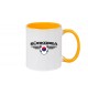 Kaffeepott Südkorea, Wappen, Land, Länder, gelb
