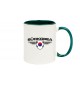 Kaffeepott Südkorea, Wappen, Land, Länder, gruen