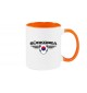 Kaffeepott Südkorea, Wappen, Land, Länder, orange