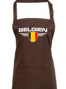 Kochschürze, Belgien, Wappen, Land, Länder, braun