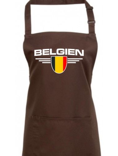 Kochschürze, Belgien, Wappen, Land, Länder, braun