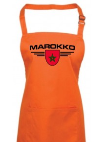 Kochschürze, Marokko, Wappen, Land, Länder, orange