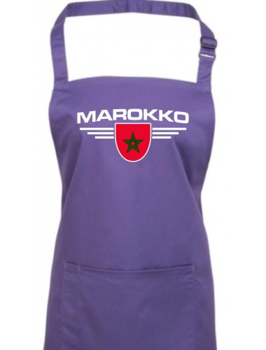 Kochschürze, Marokko, Wappen, Land, Länder, purple
