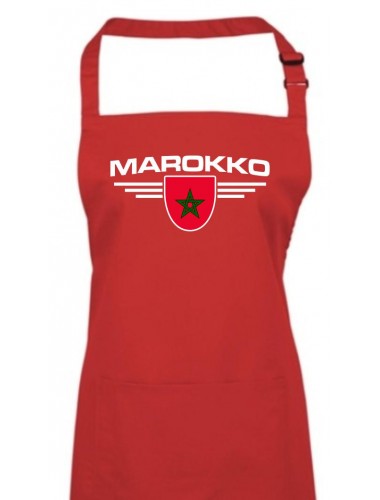 Kochschürze, Marokko, Wappen, Land, Länder, rot