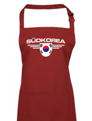 Kochschürze, Südkorea, Wappen, Land, Länder, burgundy