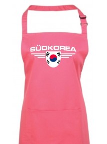 Kochschürze, Südkorea, Wappen, Land, Länder, fuchsia