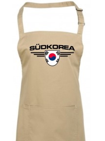 Kochschürze, Südkorea, Wappen, Land, Länder, khaki