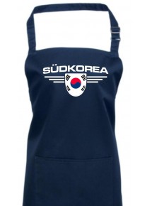 Kochschürze, Südkorea, Wappen, Land, Länder, navy