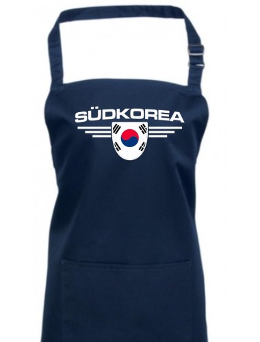 Kochschürze, Südkorea, Wappen, Land, Länder, navy