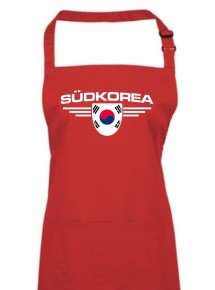 Kochschürze, Südkorea, Wappen, Land, Länder, rot