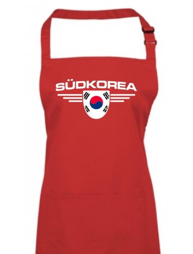 Kochschürze, Südkorea, Wappen, Land, Länder, rot