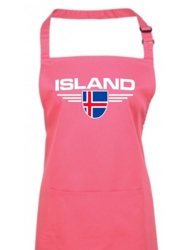 Kochschürze, Island, Wappen, Land, Länder, fuchsia