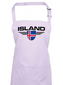 Kochschürze, Island, Wappen, Land, Länder, lilac