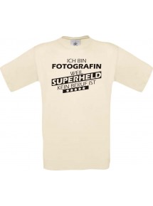 Männer-Shirt Ich bin Fotografin, weil Superheld kein Beruf ist, natur, Größe L