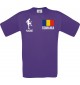 Männer-Shirt Fussballshirt Romania Rumänien mit Ihrem Wunschnamen bedruckt