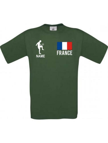Kinder-Shirt Fussballshirt France Frankreich mit Ihrem Wunschnamen bedruckt