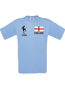 Kinder-Shirt Fussballshirt England mit Ihrem Wunschnamen bedruckt